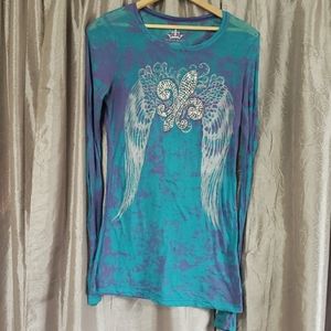 Purple and Aqua burn out